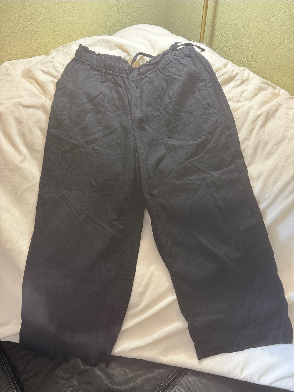 Sonoma Black Elastic Waist Drawstring Joggers